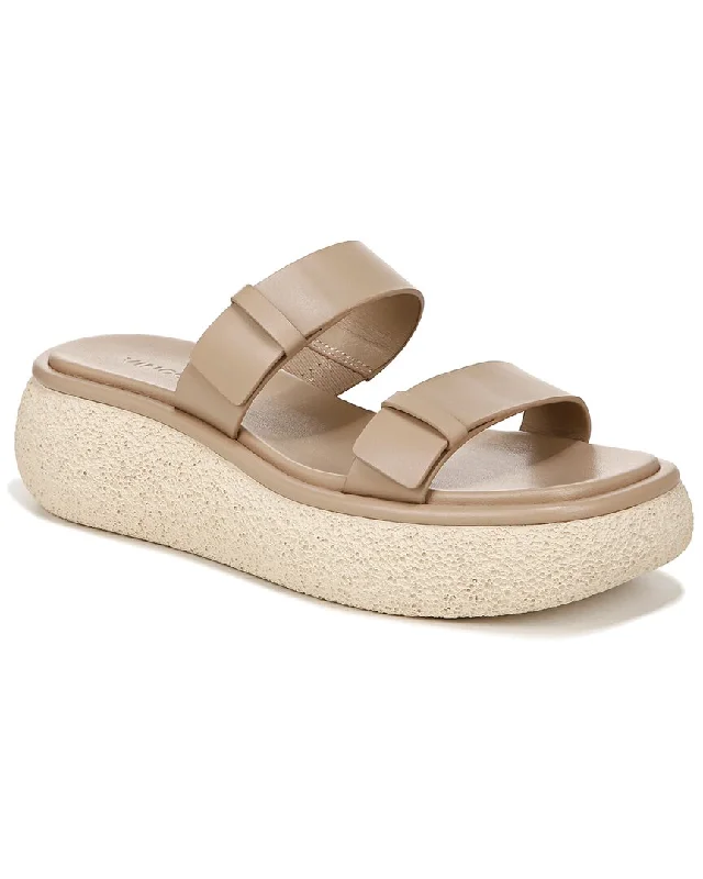 men’s plush slippers-Vince Lagos Leather Slide