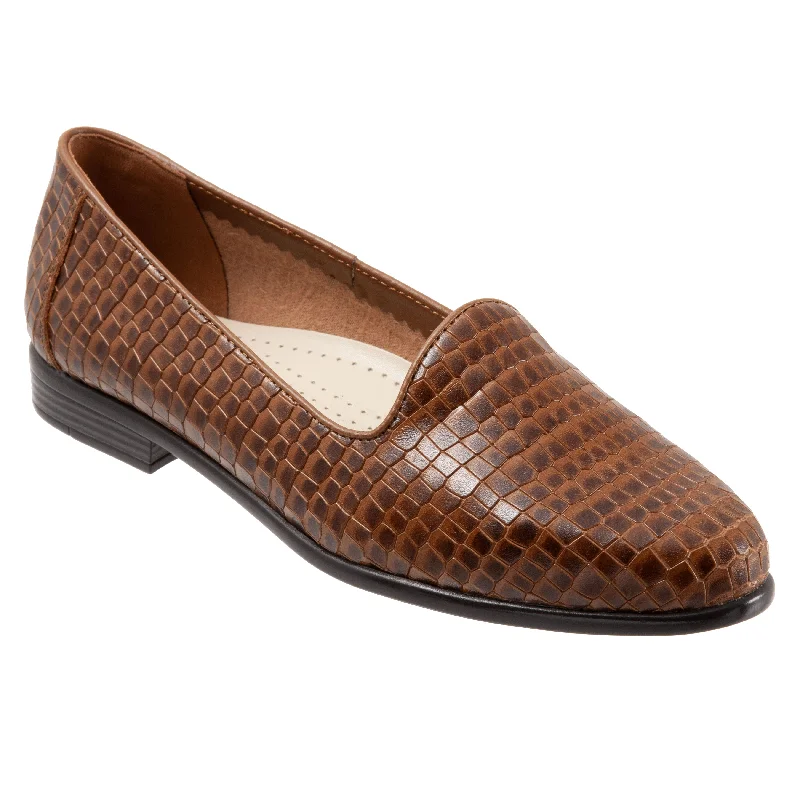 best flats for durability-Liz Croco Luggage Slip-ons