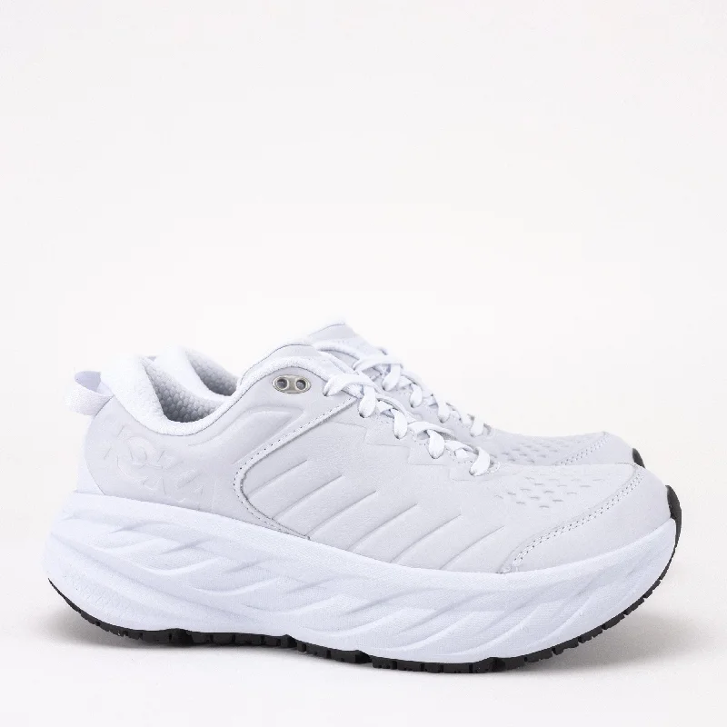 Athletic shoes for daily edge-W-BONDI SR - WHITE - LEATHER