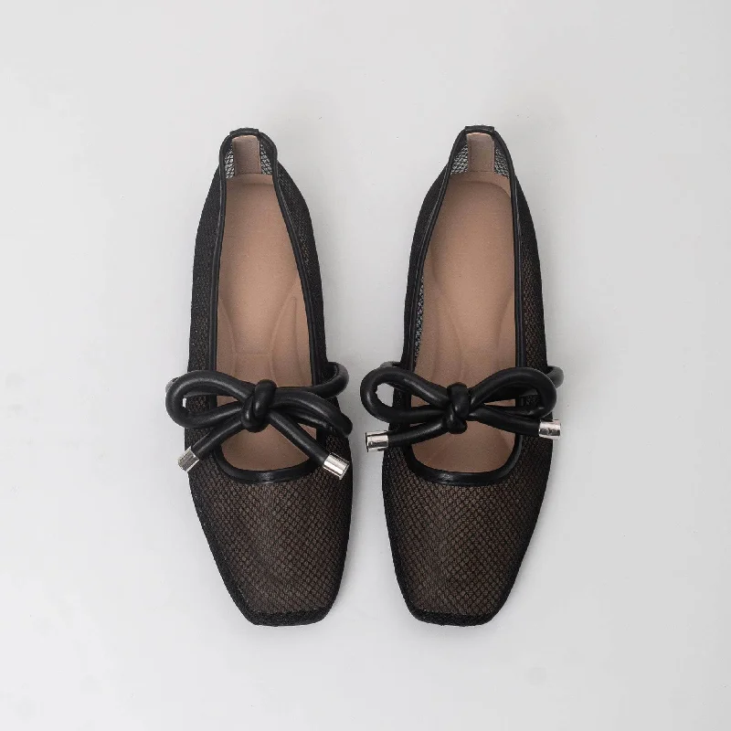 leather flats for office-Gizi Noir