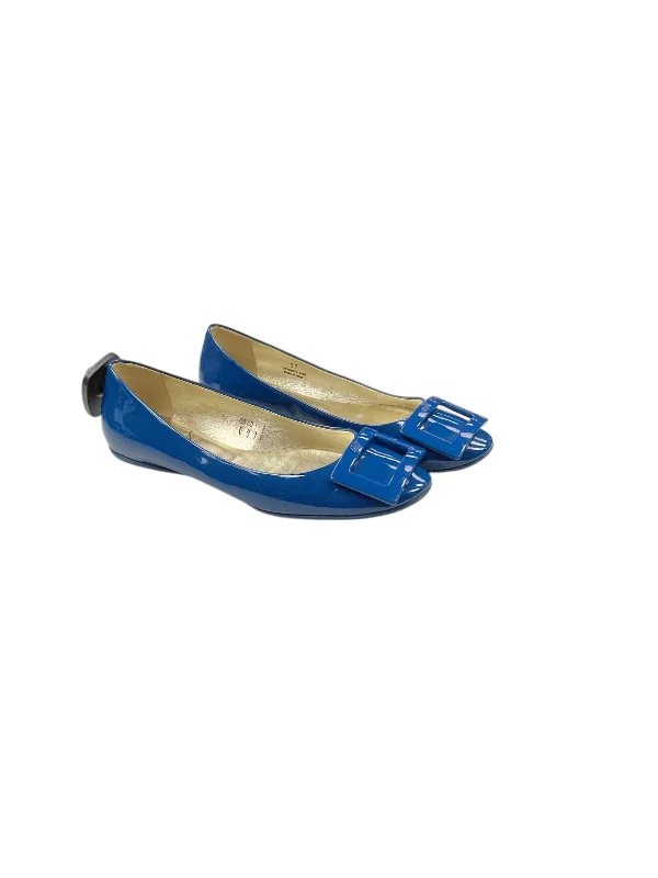 flats for monthly stays-Shoes Flats By Roger Vivier In Blue, Size: 7