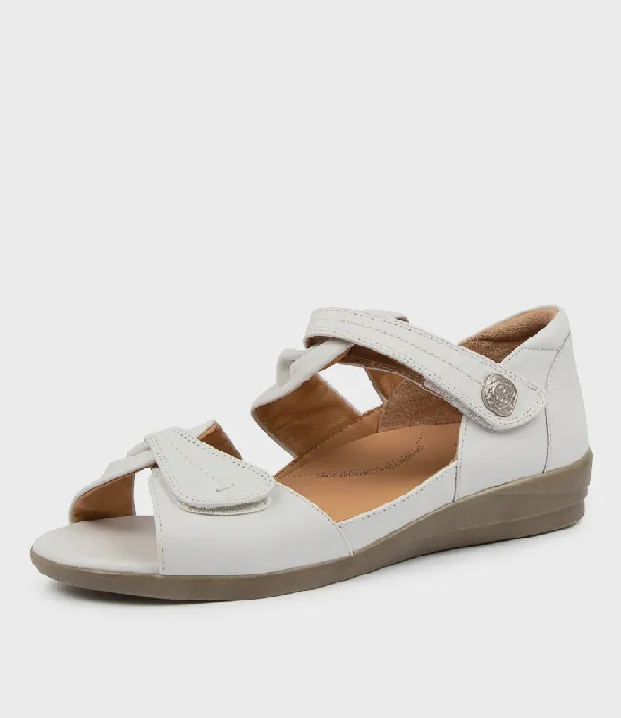 Sandals with relaxed fit jeans-ZIERA DOXIE X ZR WHITE