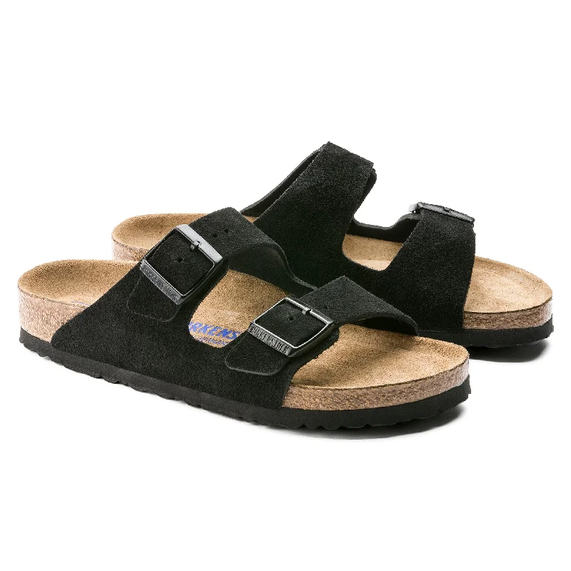 How to style sandals with pendants-ARIZONA SOFT - BLACK - SUEDE