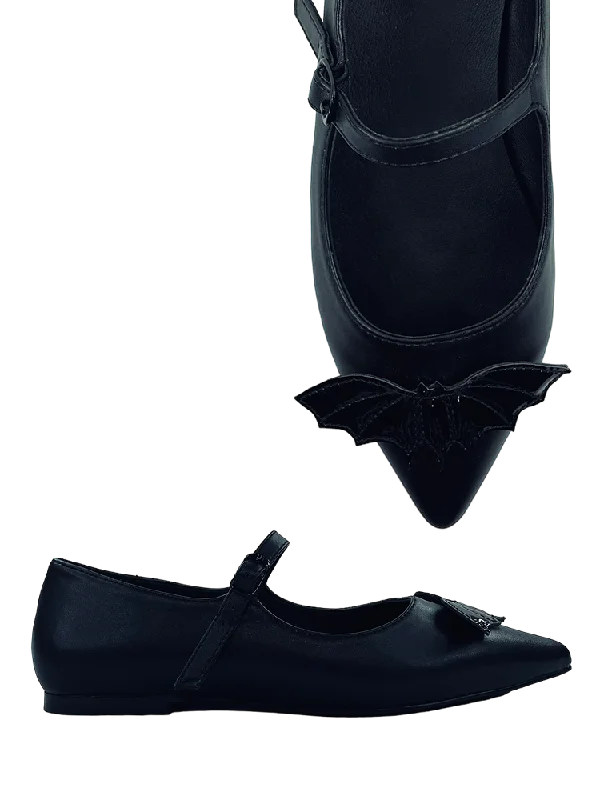 Mary Jane shoes with good support-DAGGER MARY JANE BAT - BLACKOUT