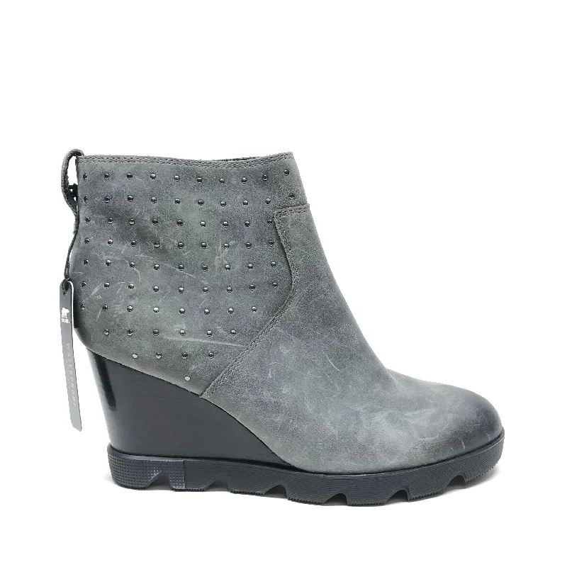 plush ankle boots-Boots Ankle Heels By Sorel In Grey, Size: 10.5