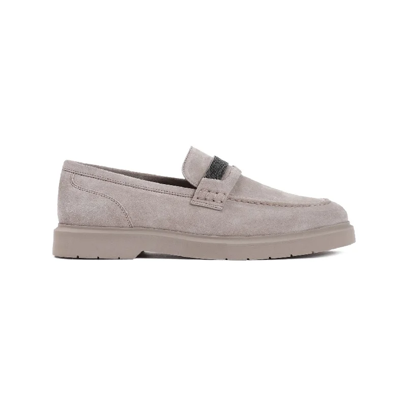 Casual shoes for casual vibes -BRUNELLO CUCINELLI Luxurious Hued Suede Moccasins for Women