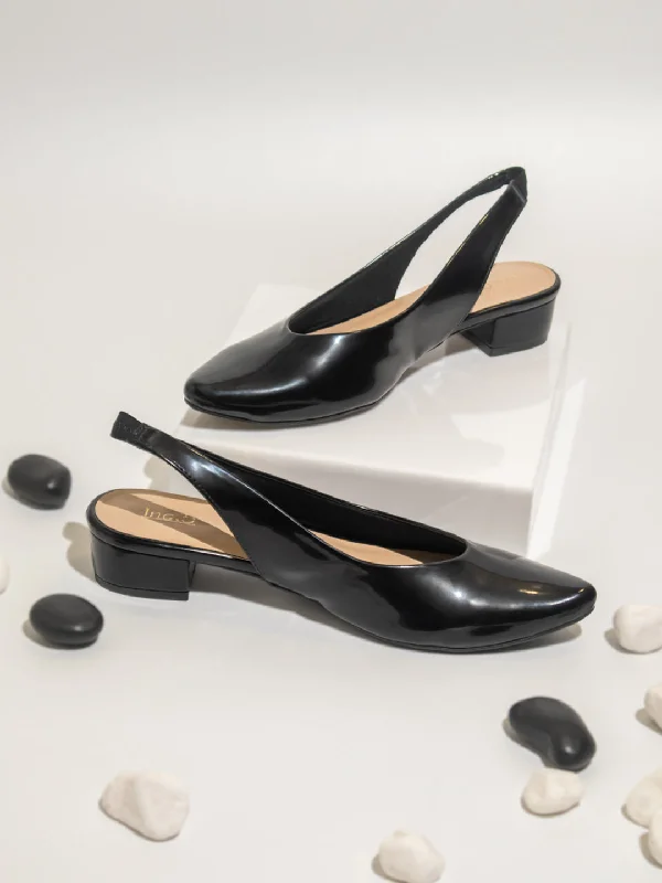 eco-friendly flats design-Women Black Mules Flats