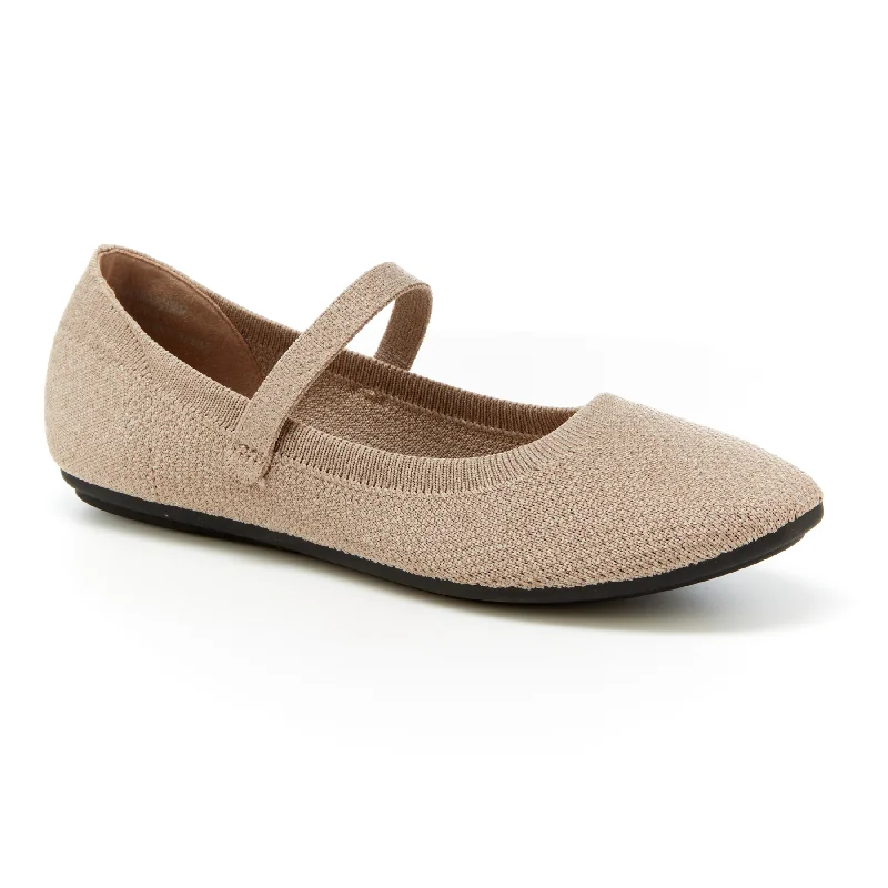 Mary Jane shoes with plush padding-Round Toe Knit Top Mary Jane (Nalani)