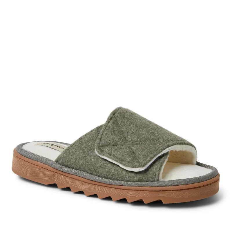 women’s cozy slippers-Dearfoams Womens Norma Wool Slide