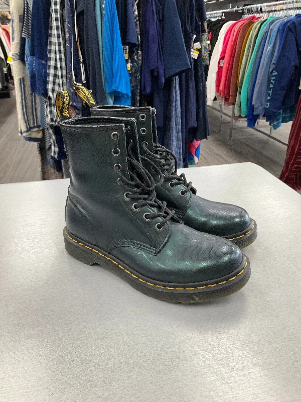 anti-slip hiking boots-Boots Combat By Dr Martens In Green, Size: 8