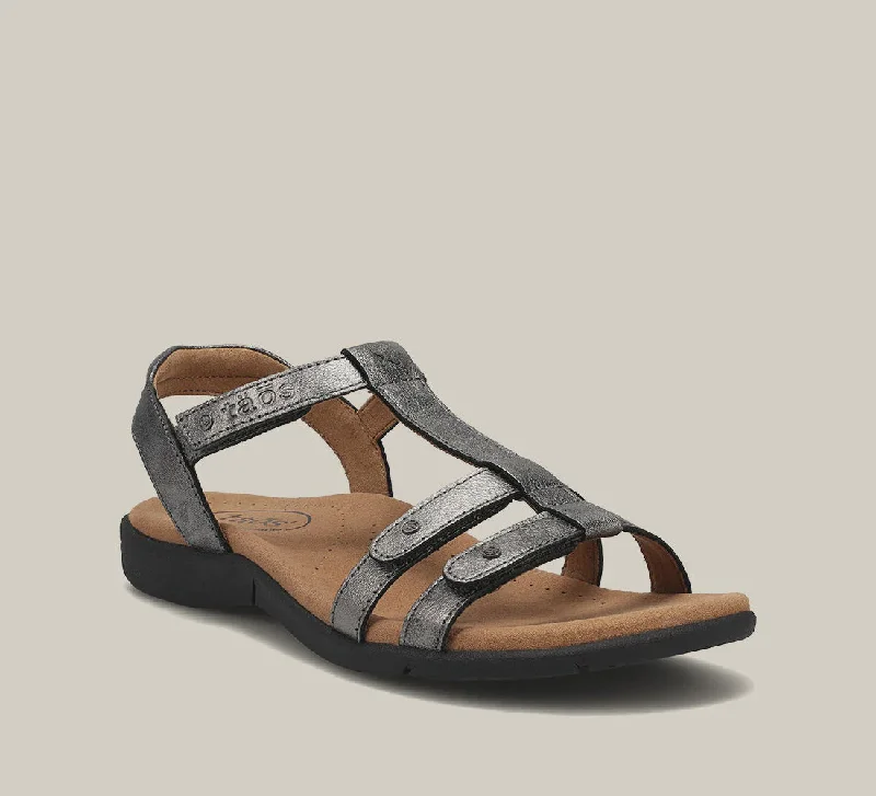 Best sandals for wide feet-TAOS TROPHY PEWTER