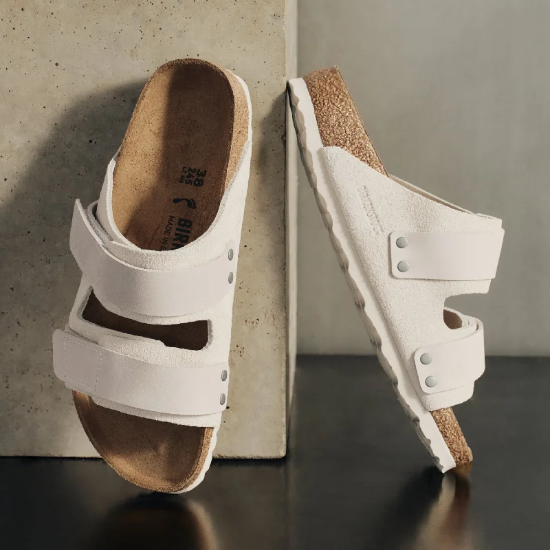 Best sandals for stylish walking-UJI - ANTIQUE WHITE - SUEDE