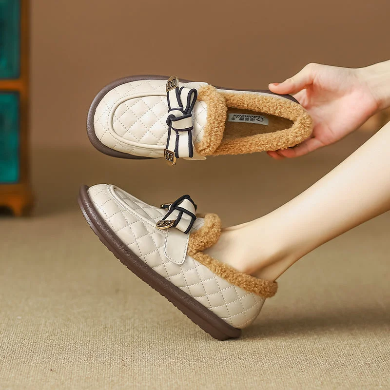 Casual shoes for everyday vibes -Women Casual Fashion Furred Flat Casual Shoes