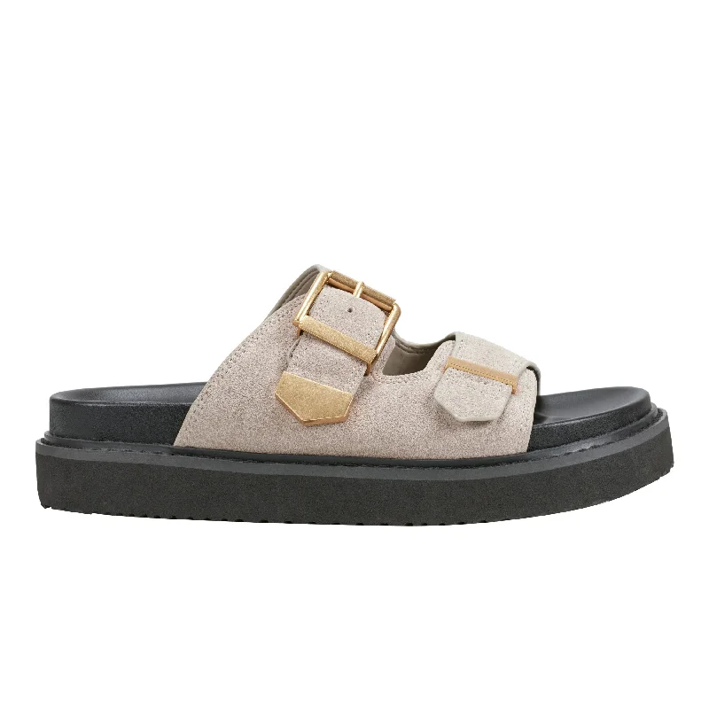 Best sandals for flexible wear-Amirra Buckle Slide Sandal