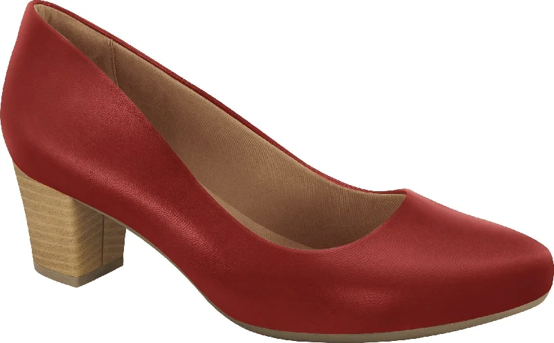 chic high heels for seniors-Ramarim 1884252 Women Fashion Comfortable Business Shoe Mid Heel in Red