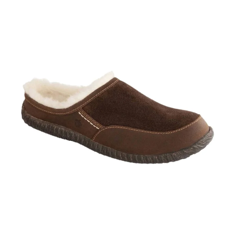 luxury leather slippers-Acorn Men's Rambler Mule - Chocolate