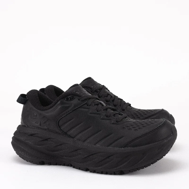 Athletic shoes for cross edge-W-BONDI SR - BLACK - LEATHER