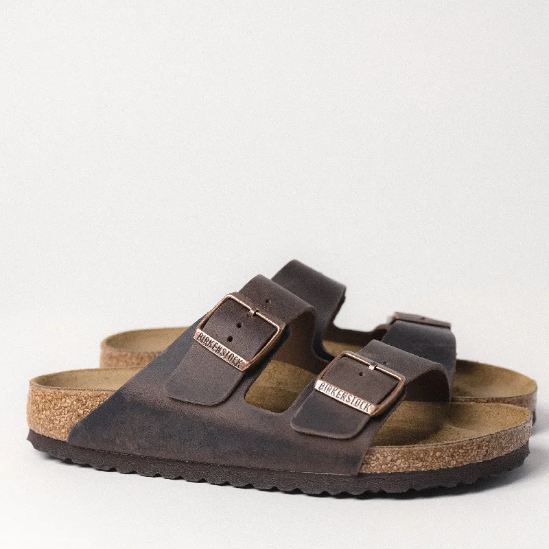 Sandals with Bermuda shorts-ARIZONA - HABANA - OIL LEATHER