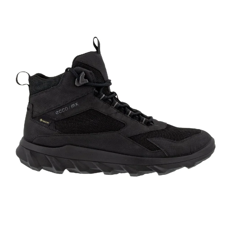 tactical hiking boots-Ecco Men's MX MID Boot Black GTX Waterproof