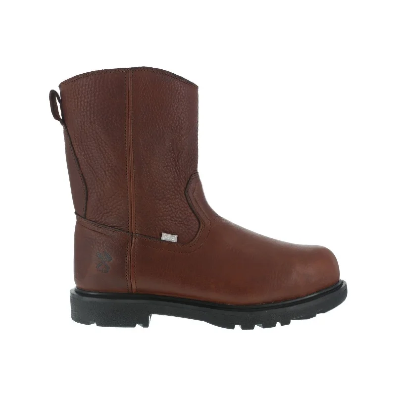 soft calf boots-Iron Age Men's Hauler 10" Brown Boot