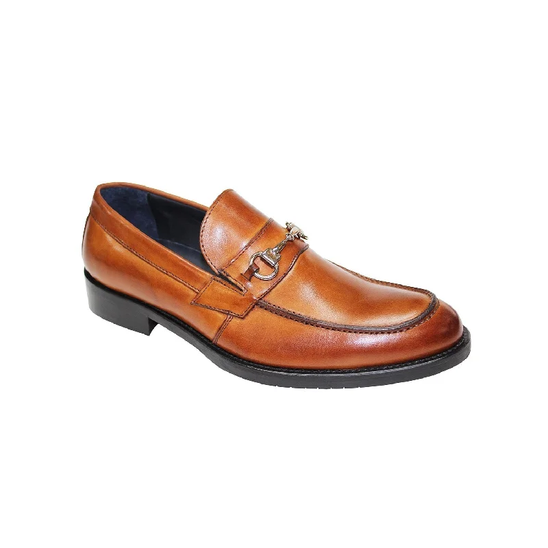 Loafers for warm soles-Firmani Ben Men's Shoes Cognac Calf-Skin Leather Loafers (FIR1001)