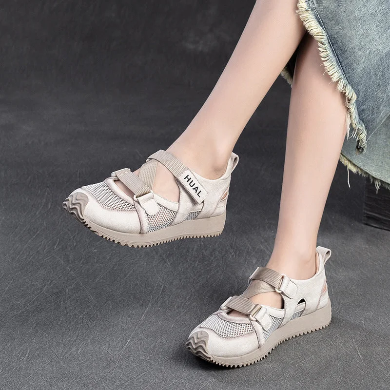 Casual shoes with soft design -Women Summer Mesh Velcro Tape Casual Shoes