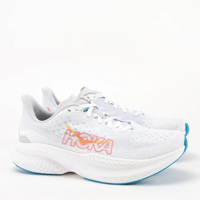 Athletic shoes for marathon shine-W-MACH 6 - WHITE - MESH