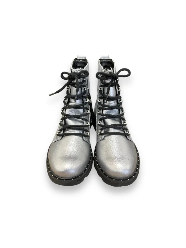 tactical work boots-Boots Combat By Sorel In Silver, Size: 8