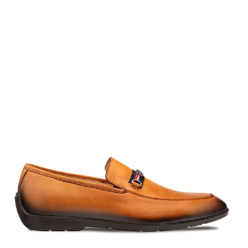 Loafers with cool vibes-Mezlan R20722 Men's Shoes Cognac Calf-Skin Leather Slip On Loafers (MZ3607)