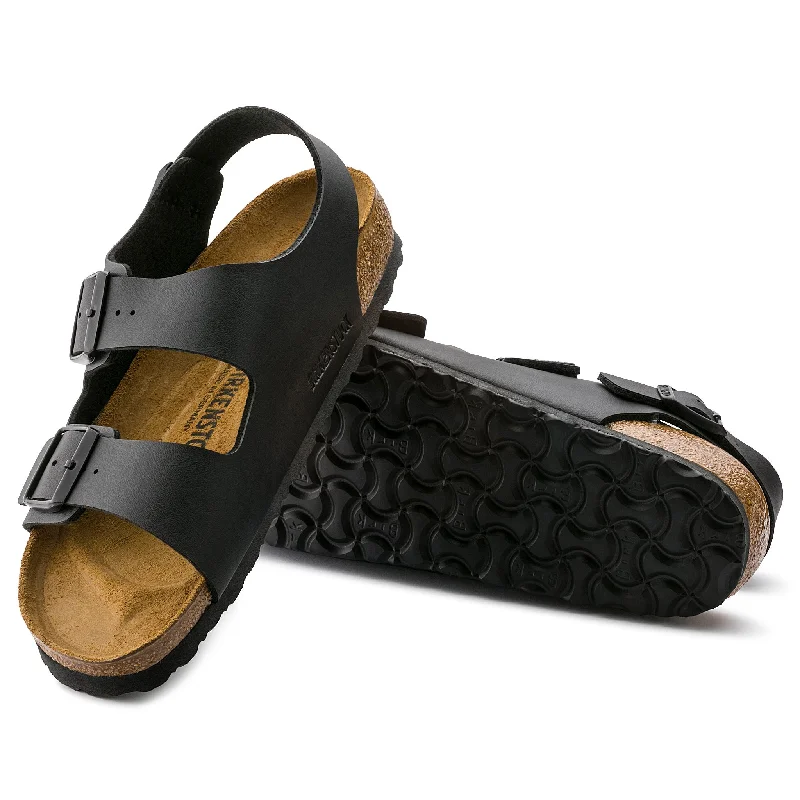 Sandals with glitter finishes-MILANO - BLACK - BIRKO-FLOR