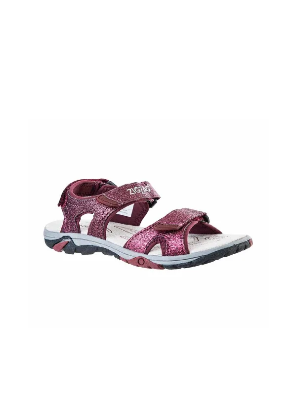 Tan sandals outfit combinations-Kids Girl Glitter Embroidered Logo Sandals,Wine