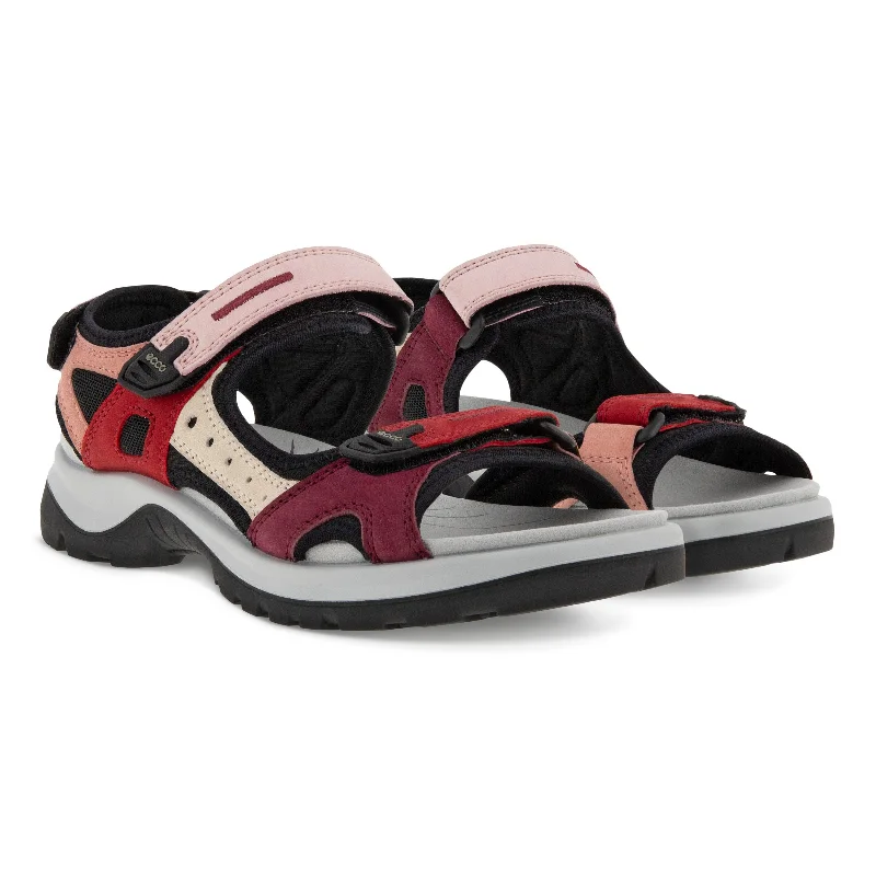 How to pick sandals material-ECCO Women's Offroad - Multicolor Chili Red