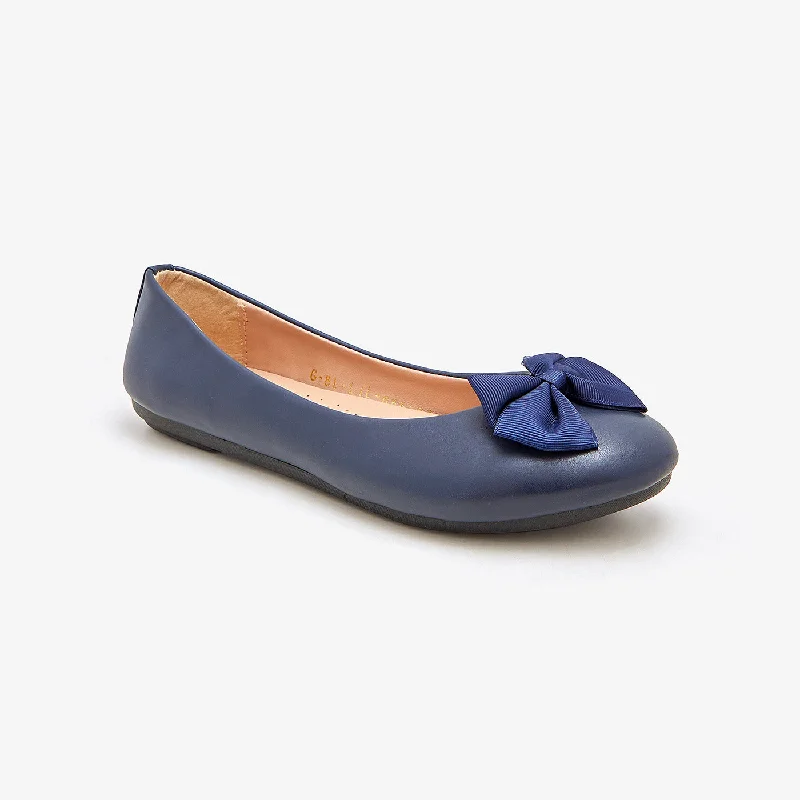 flats with trendy finishes-Girls' Ballet Flats