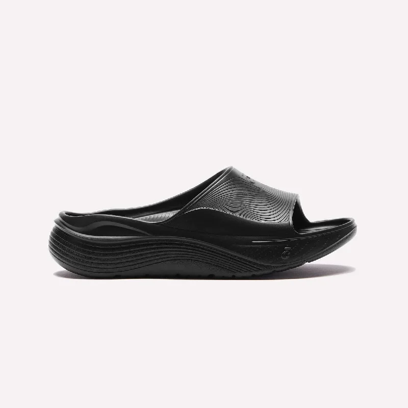 women’s comfy slippers-Men's SuperCush Recovery Slide - Black