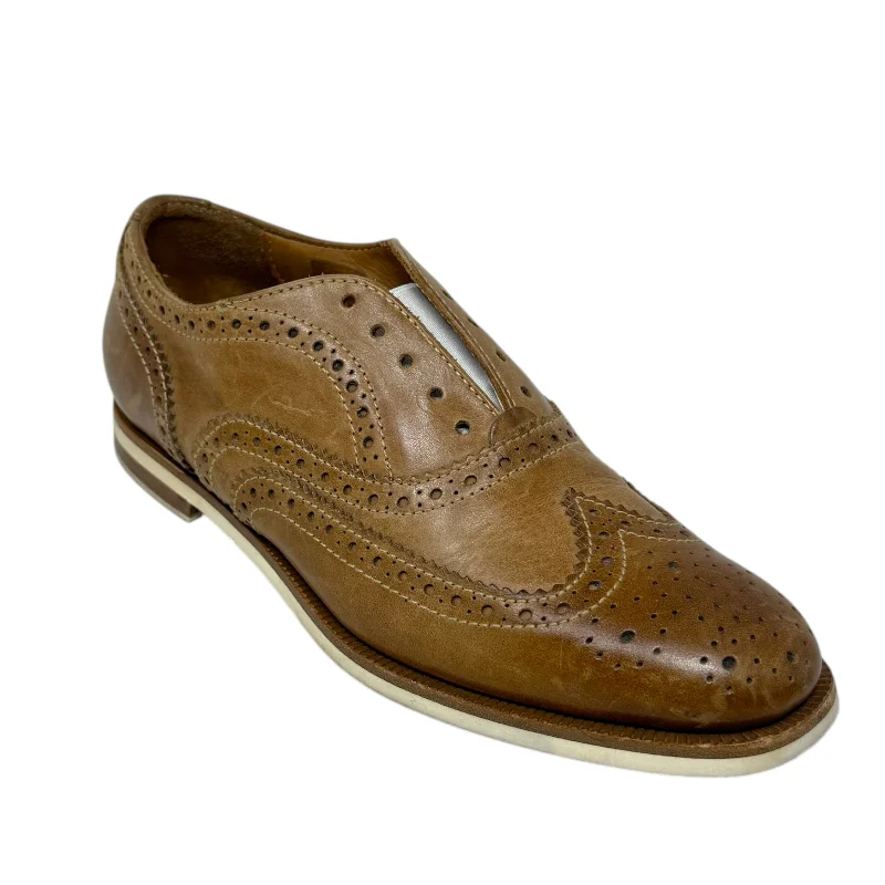 How to wear Oxfords with overalls-Wingtip Slip-On Brogue Oxfords By Rag And Bone In Cognac, Size: 6.5