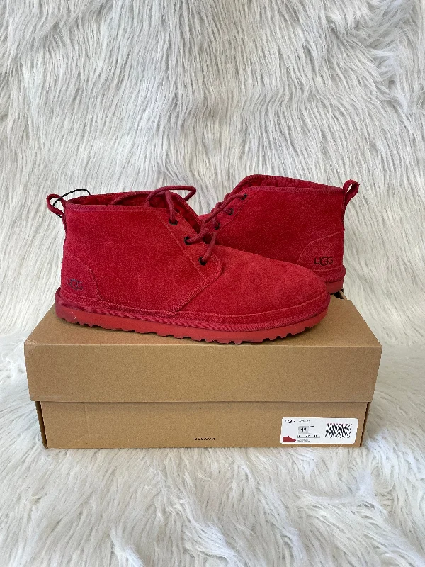 kids’ fun boots-Boots Designer By Ugg In Red, Size: 11