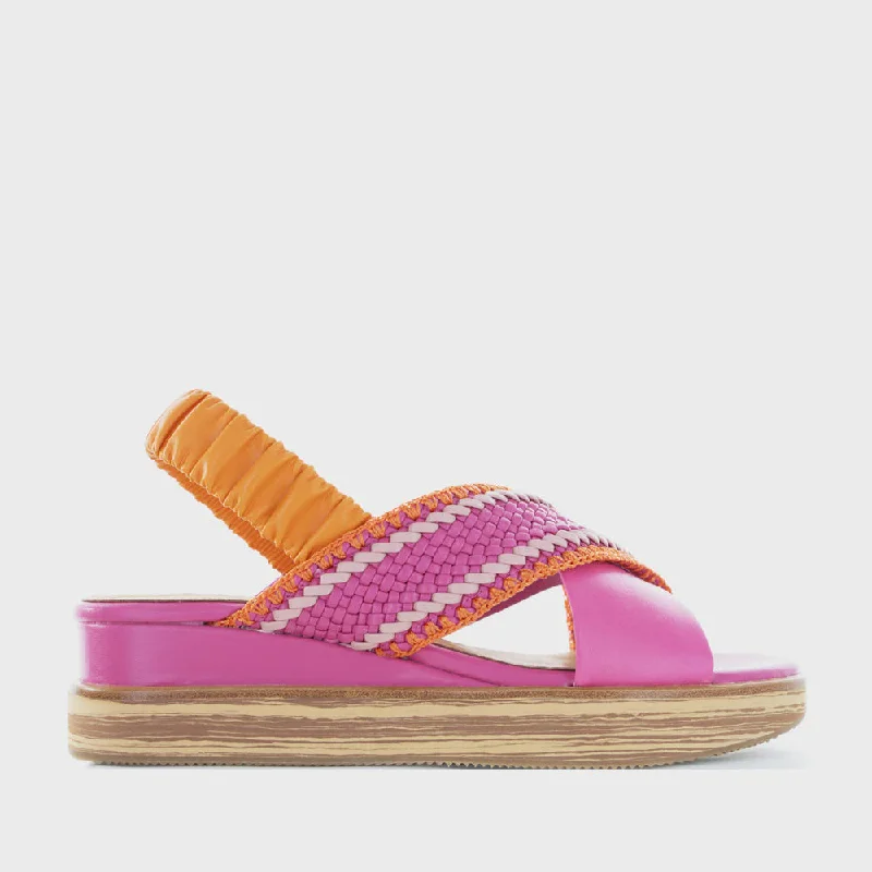 Cheap sandals for everyday wear-BRESLEY DEBACLE FUCHSIA MULTI