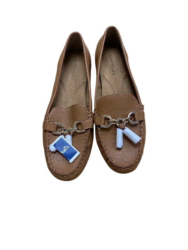 modern flats with terrace-Shoes Flats By Clothes Mentor In Brown, Size: 10.5