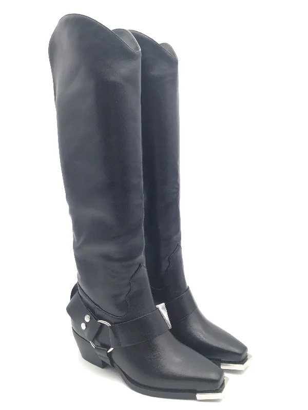 soft calfskin boots-Boots Western By Clothes Mentor In Black, Size: 6