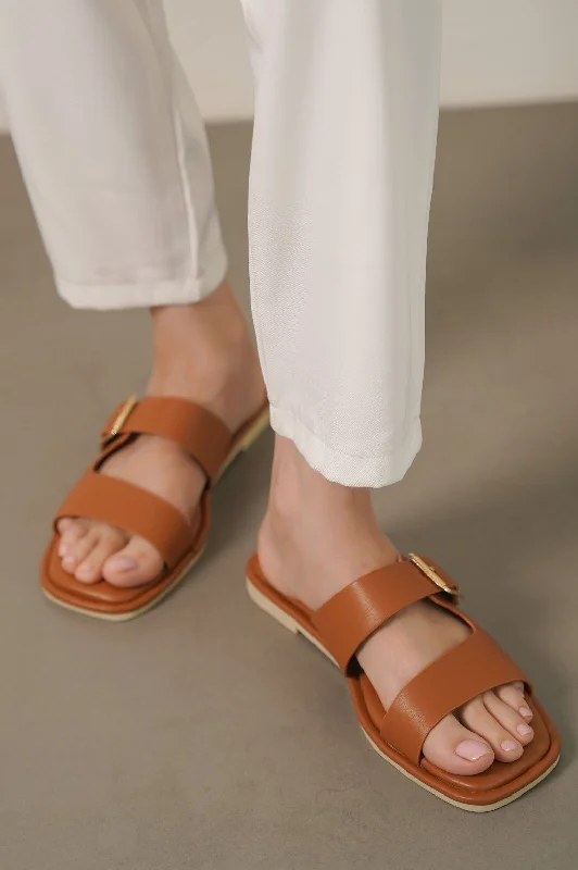 trendy geometric slippers-SQUARE MAMA SLIDES