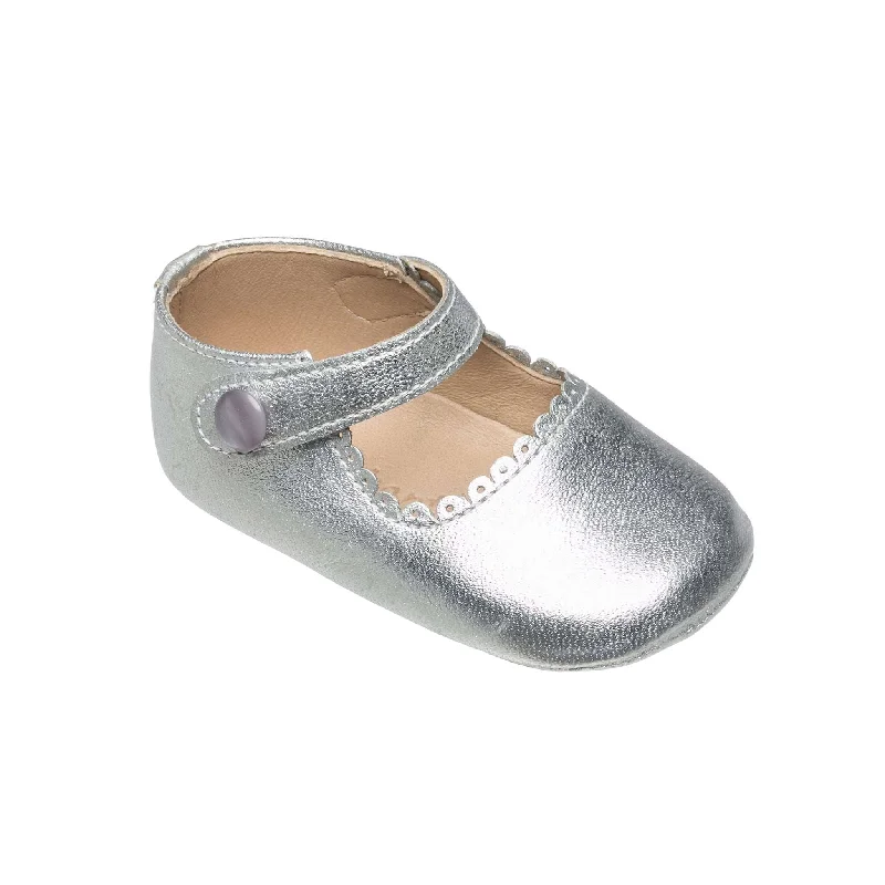 Mary Jane shoes with graceful lines-Mary Jane For Baby Silver