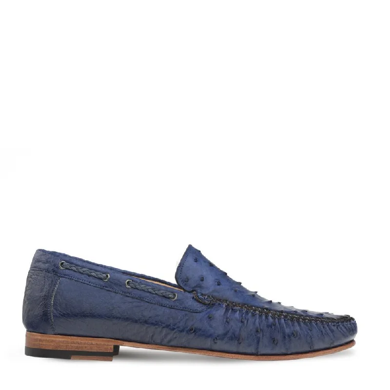 Loafers for wet charm-Mezlan 7318-S-RX612 Men's Shoes Jeans Exotic Ostrich Dress Moccasin Loafers (MZ3362)