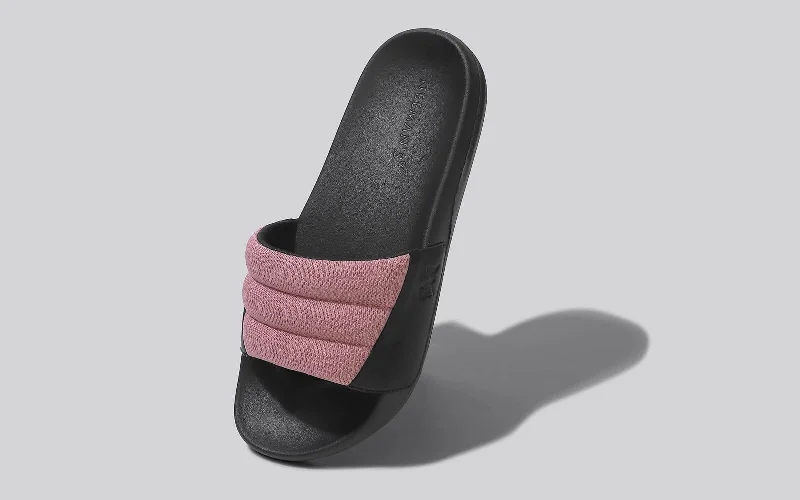 kids’ dog slippers-Squooshy Slides for Women : Black-Pink