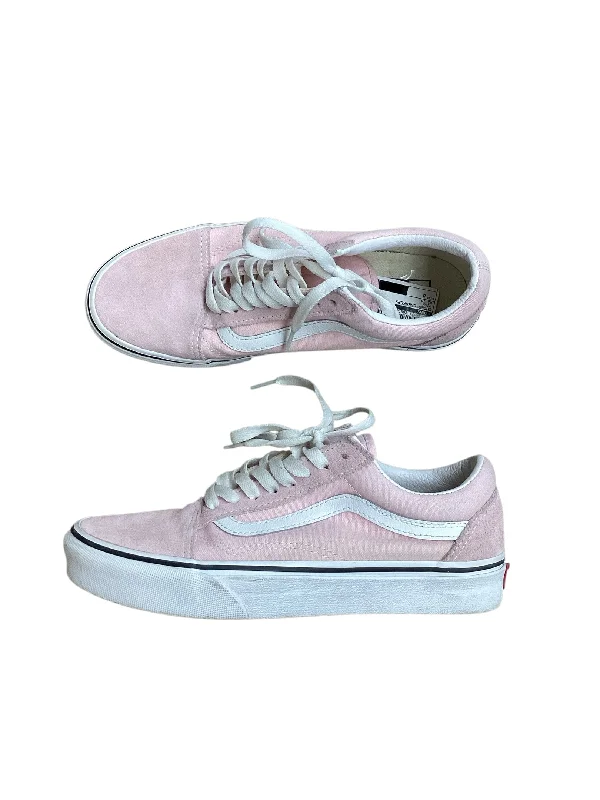 Athletic shoes with cushioned zap-Shoes Sneakers By Vans In Pink, Size: 8