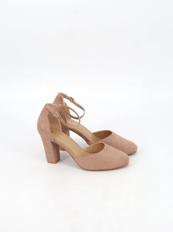 Sandals for casual summer events-Women's Plain High Heels Sandals,Nude