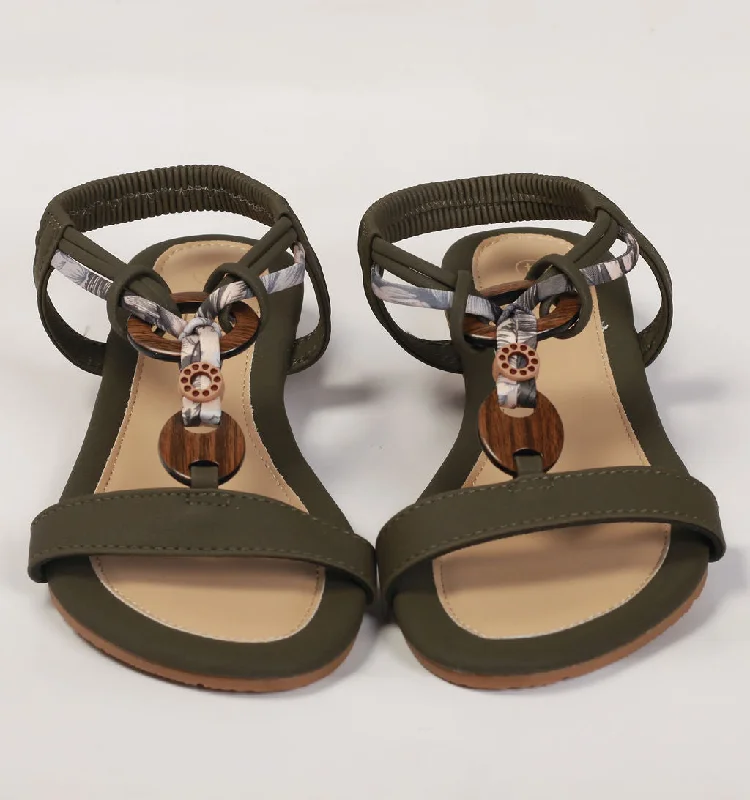 Best sandals for rainy summers-BEAD CENTRE FNT STRAP SANDAL-OLI