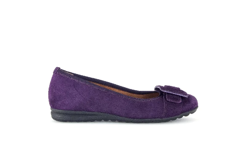 flats with minimalist decor-Screen Nubuck Purple Shoes