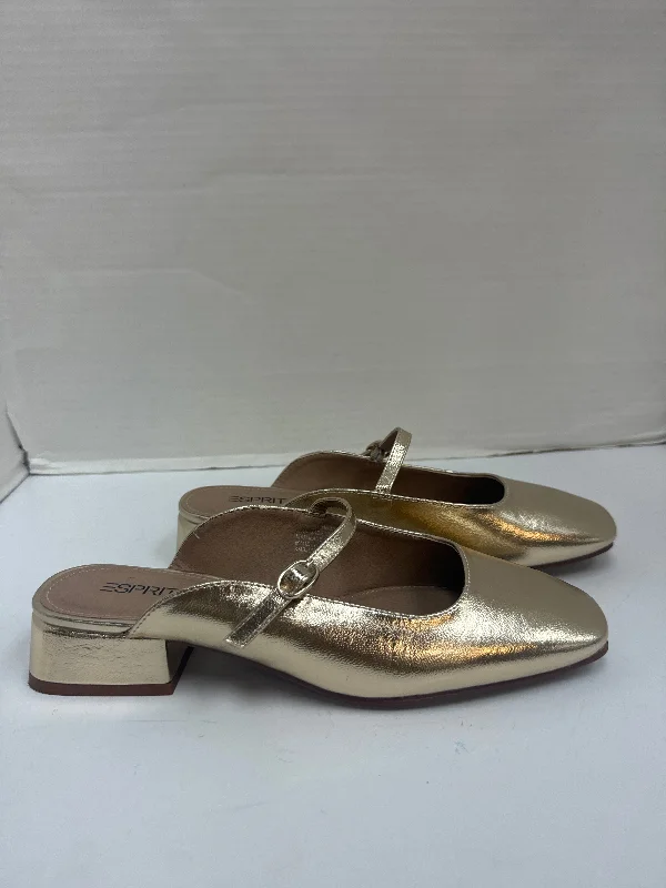 flats with pet-friendly vibes-Shoes Flats By Esprit In Gold, Size: 10