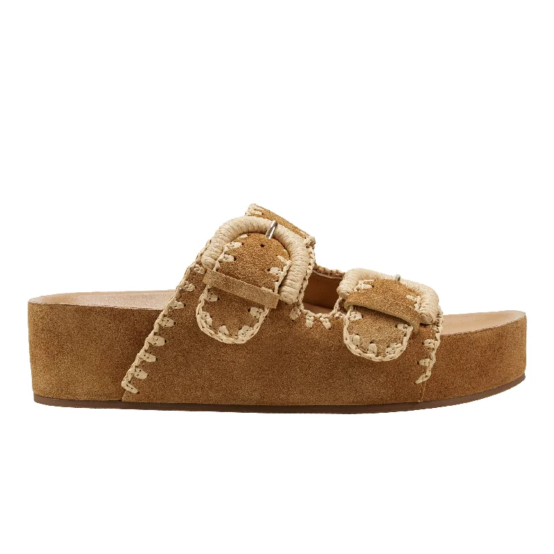 How to wear sandals with split necks-Solea Buckle Footbed Sandal