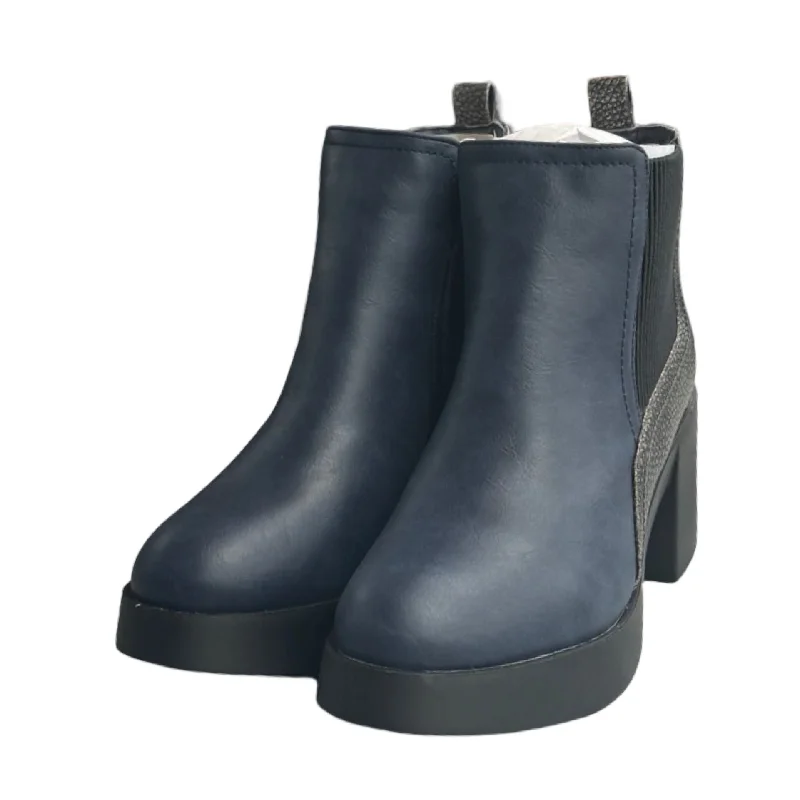 elegant ankle boots-Boots Ankle Heels By Cmf In Navy, Size: 8